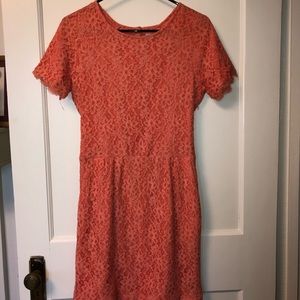 Dolce Vita- salmon pink lace dress (M)